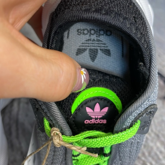 NWT Adidas Adifom SLTN EL I Grey Three Toddler Boy Shoes - Size 4K - Picture 6 of 17